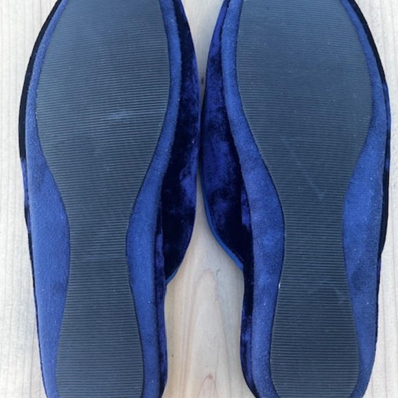 Women's - Patricia Green - Milano Navy Velvet Embroidered Slippers - 7 - Picture 3 of 4